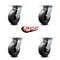 Service Caster 6 Inch Heavy Duty Polyolefin Caster Set with Roller Bearings SCC, 4PK SCC-35S620-POR-4 - alternate 2
